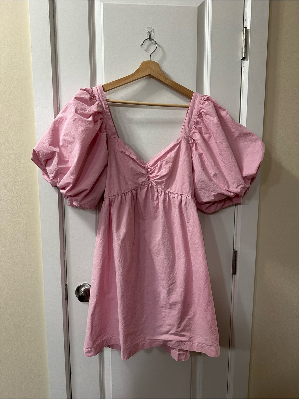 Showpo Pink Ruched V-Neck Dress